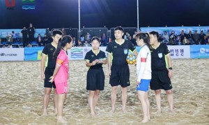 淮北师范大学研究生执裁中国大学生沙滩足球锦标赛